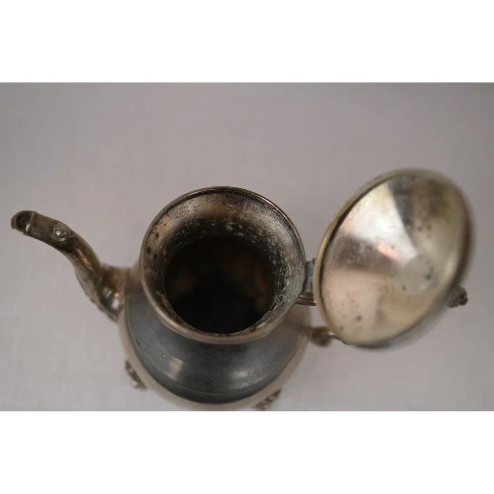 Vintage International Silver Company Tea Pot Silver Plated Footed 10x10